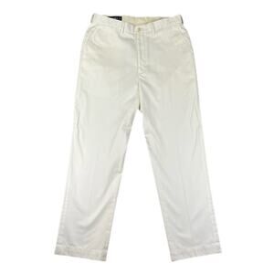 Ralph Lauren Pants Men 35x32 White Chino Flat Front Performance Polo Golf Preppy